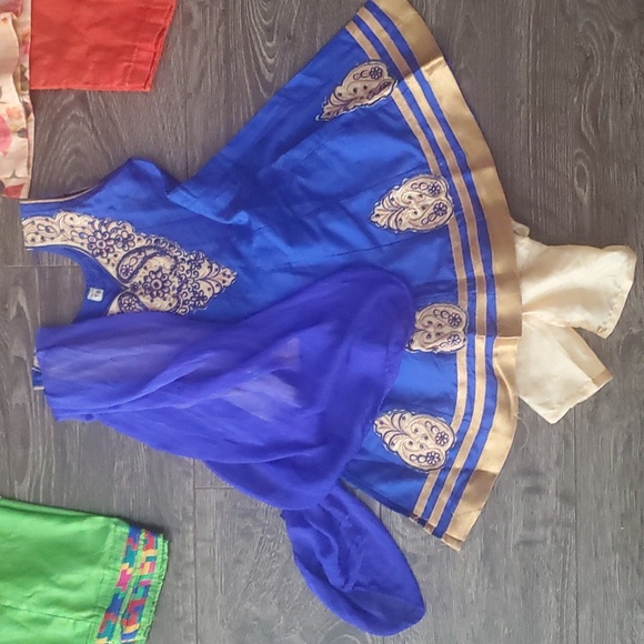 🇮🇳 Toddler Girls Salwar Kameez Indian Clothing - Traditional outfits 3 Sets - Picture 4 of 10